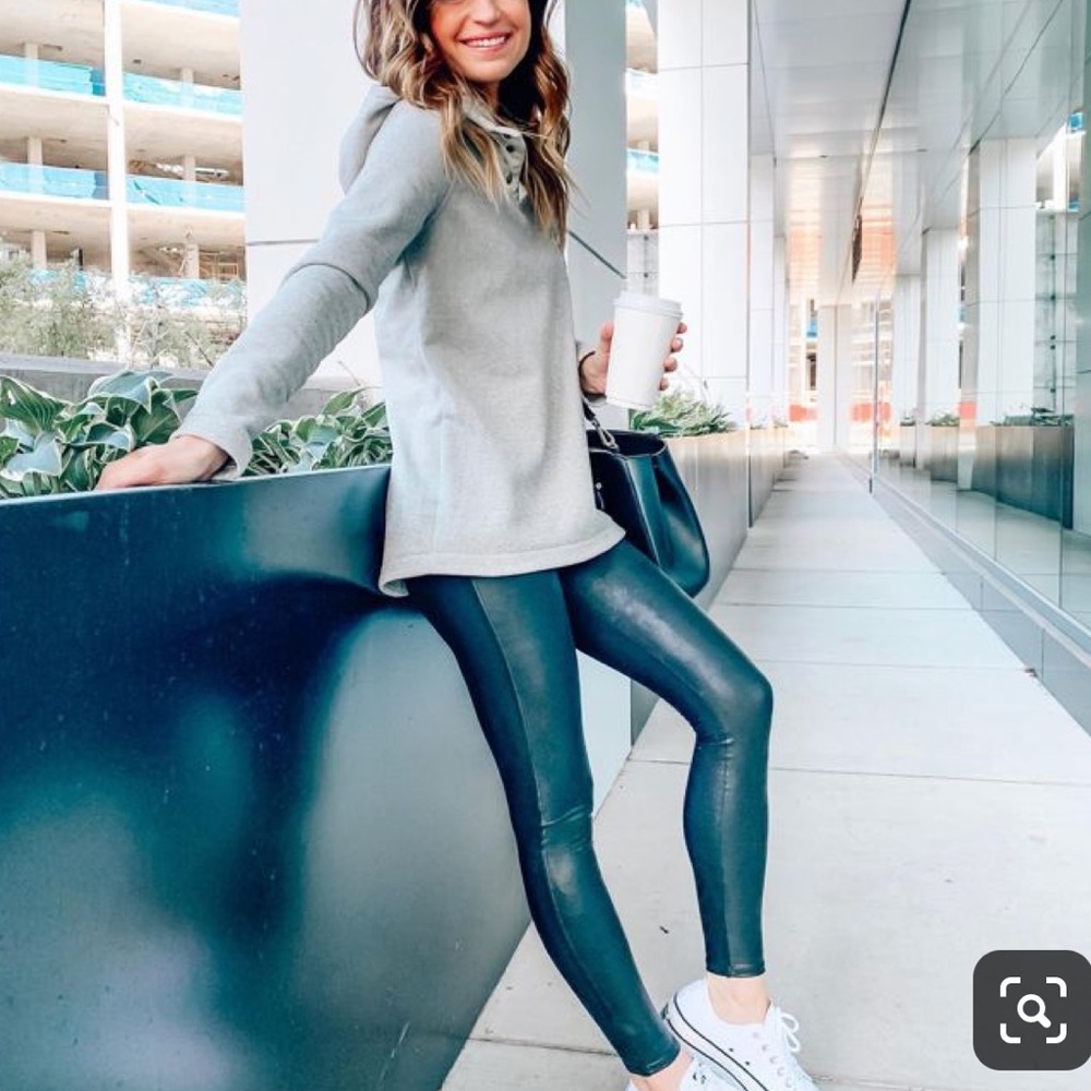 Elie Tahari Lamb Leather Leggings